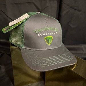 John Deere TriGreen Equipment Gray and Green Cap NWT